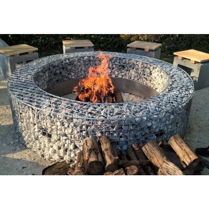 Gabion garden fireplace bbq XS