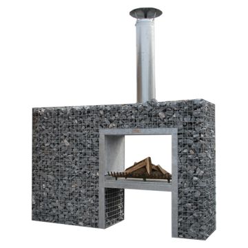 double sided fireplace 2,00m x 1,30m x 0,48m