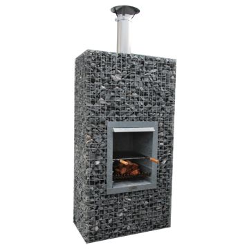 Gabion garden fireplace bbq